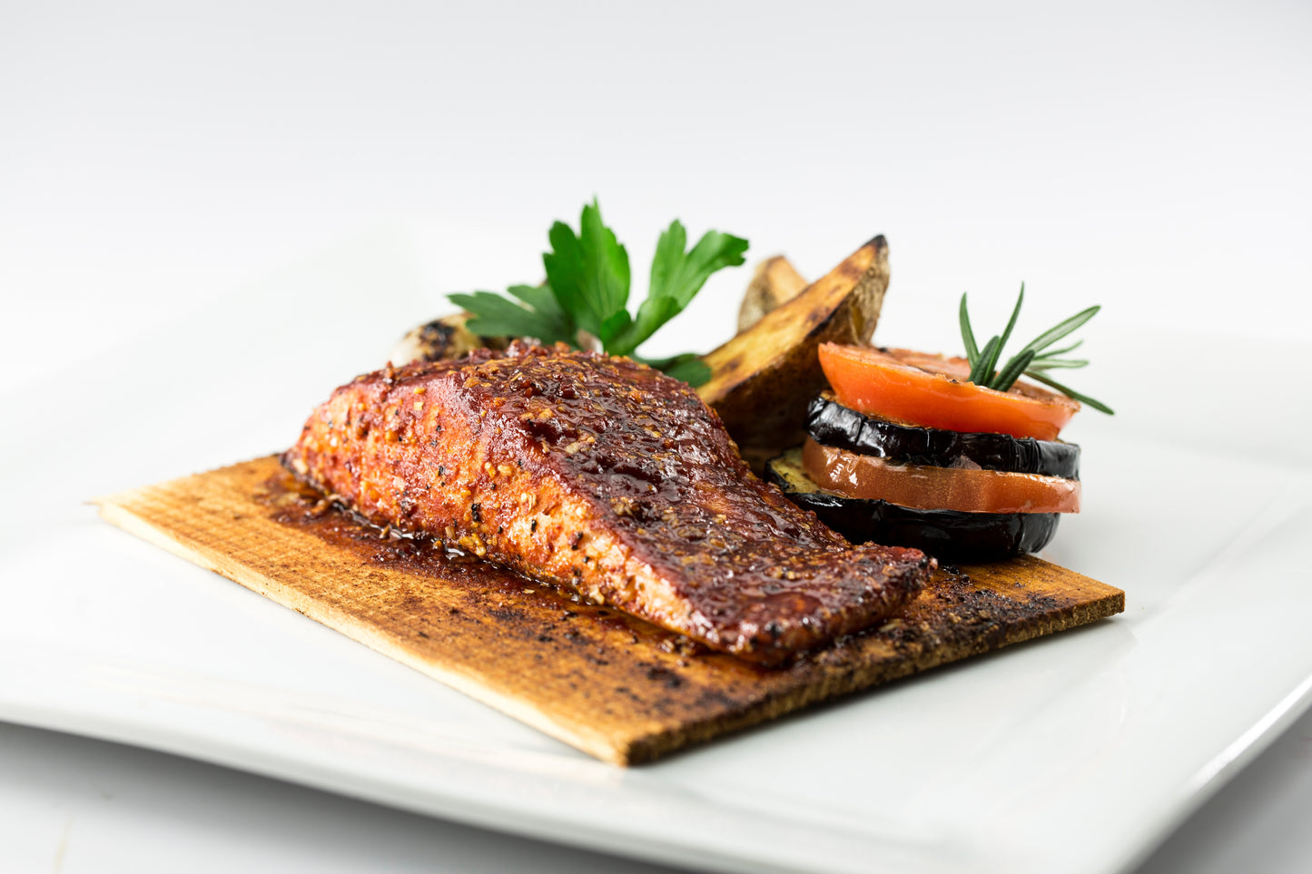 Cedar Plank Maple BBQ Salmon