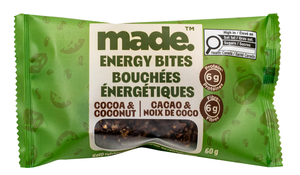 Made Cocoa & Coconut Energy Bites